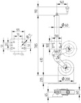 KNOTT ATK60 automatisches Stützrad mit Griff 250 kg 60 mm 785–1020 mm
