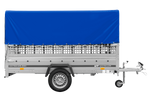 Einachsanhänger GARDEN TRAILER 264 KIPP mit Laubgitteraufsatz, Hochplane, Hochspriegel und Stützrad