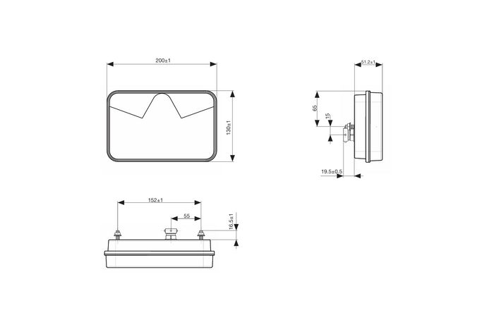 ASPÖCK MULTILED V Rückleuchte Bajonett 8PIN 6 Funktionen links