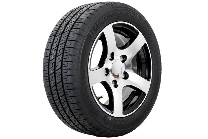 Verstärktes Rad für Anhänger REIFEN KENDA 195/50 R13C 104/102N ALU FELGE STARCO poliert 6Jx13"H2 5x112 ET:30