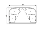 Ersatzglas FRISTOM FT-088 KPPM, rechts