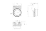 FRISTOM FT-059 LED-Markierungsleuchte, orange, mit Halterung