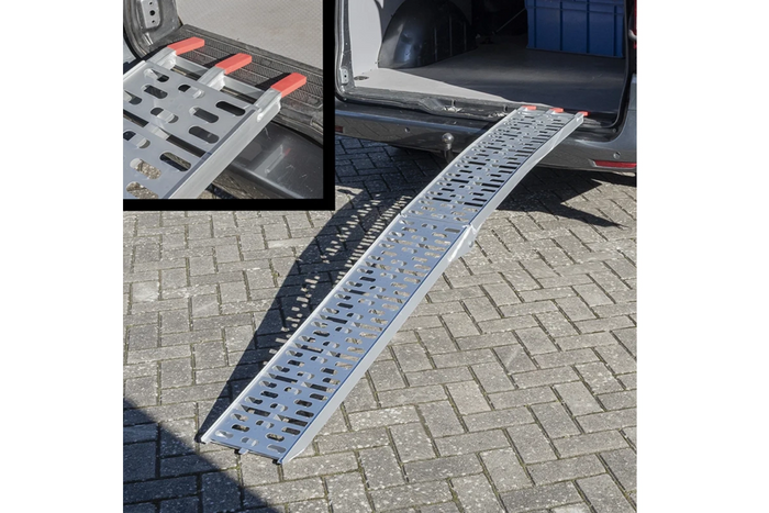 ProPlus 390096 faltbare Rampen aus Aluminium für Anhänger, 220 cm, 680 kg, 2er-Set