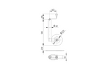 Stützrad mit Klemme KNOTT TK60+KLE60 250 kg 60 mm 530–760 mm