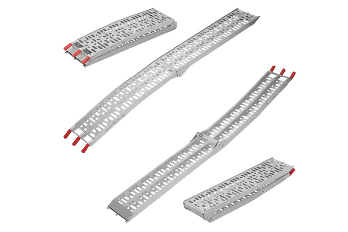 ProPlus 390096 faltbare Rampen aus Aluminium für Anhänger, 220 cm, 680 kg, 2er-Set